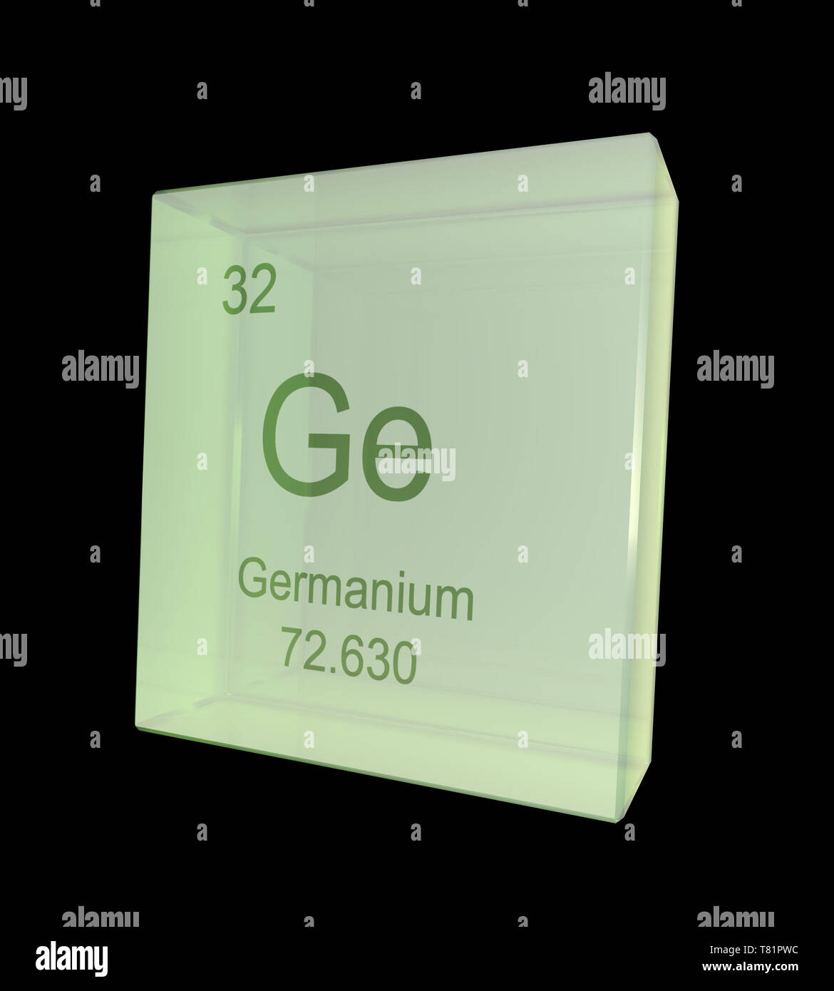 Germanio, elementos símbolo químico, ilustración Foto de stock