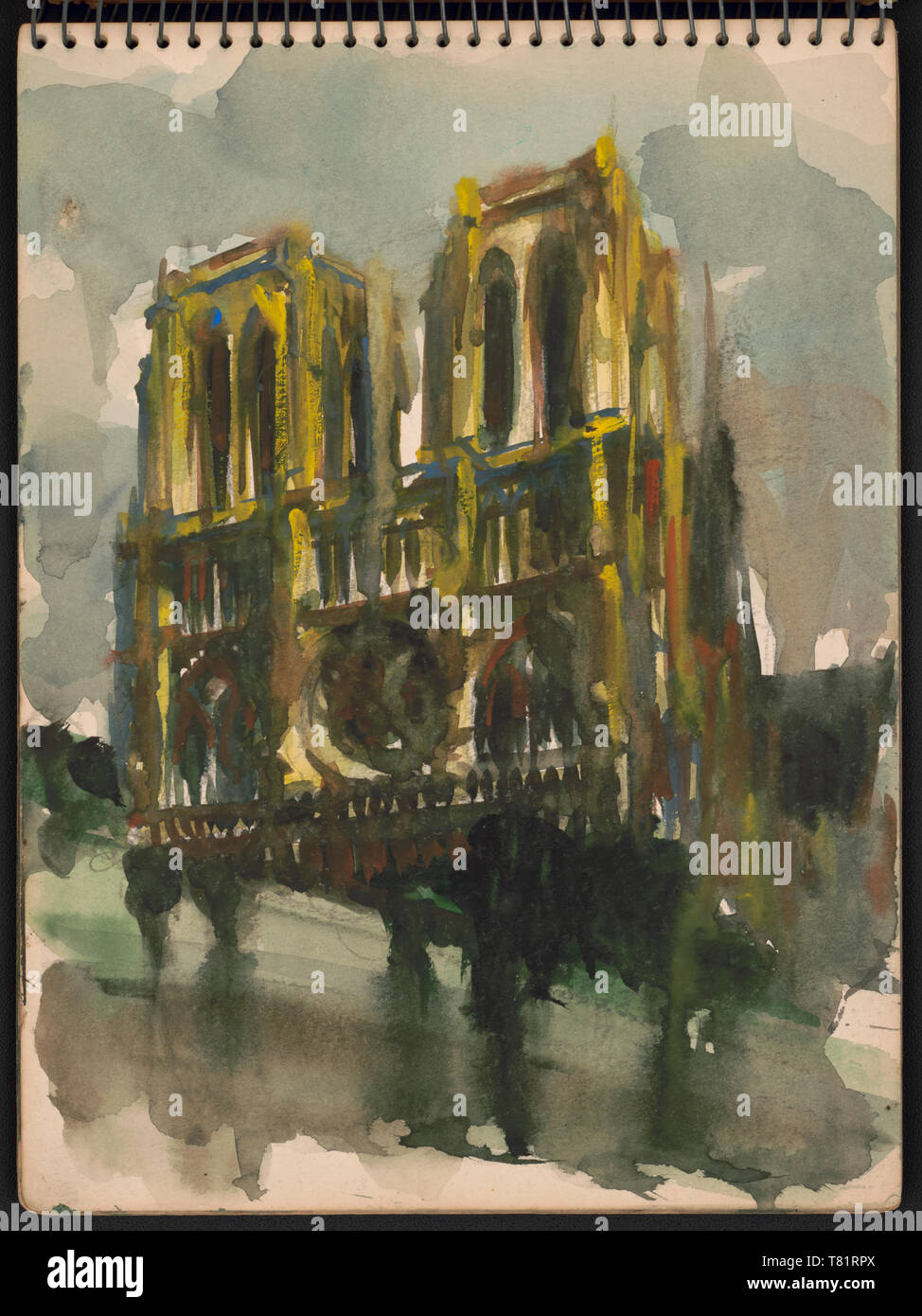 Notre-Dame de París, 1949 Foto de stock
