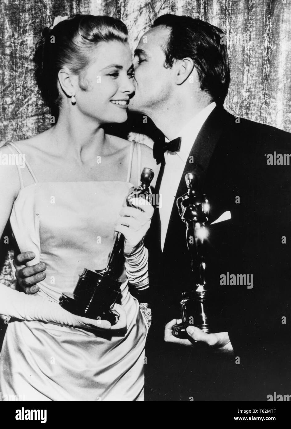 Marlon Brando, Grace Kelly, premios de la academia, 1954 Foto de stock