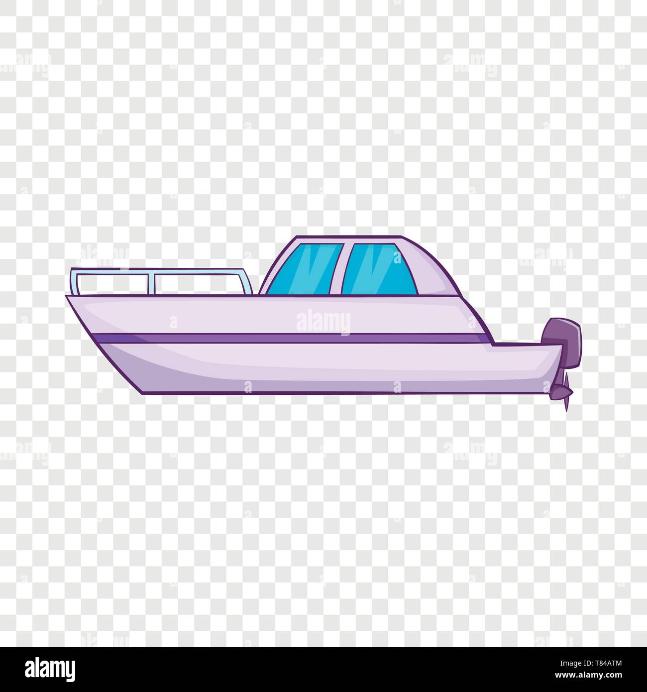 Grandes botes de motor, el icono de estilo de dibujos animados Imagen  Vector de stock - Alamy