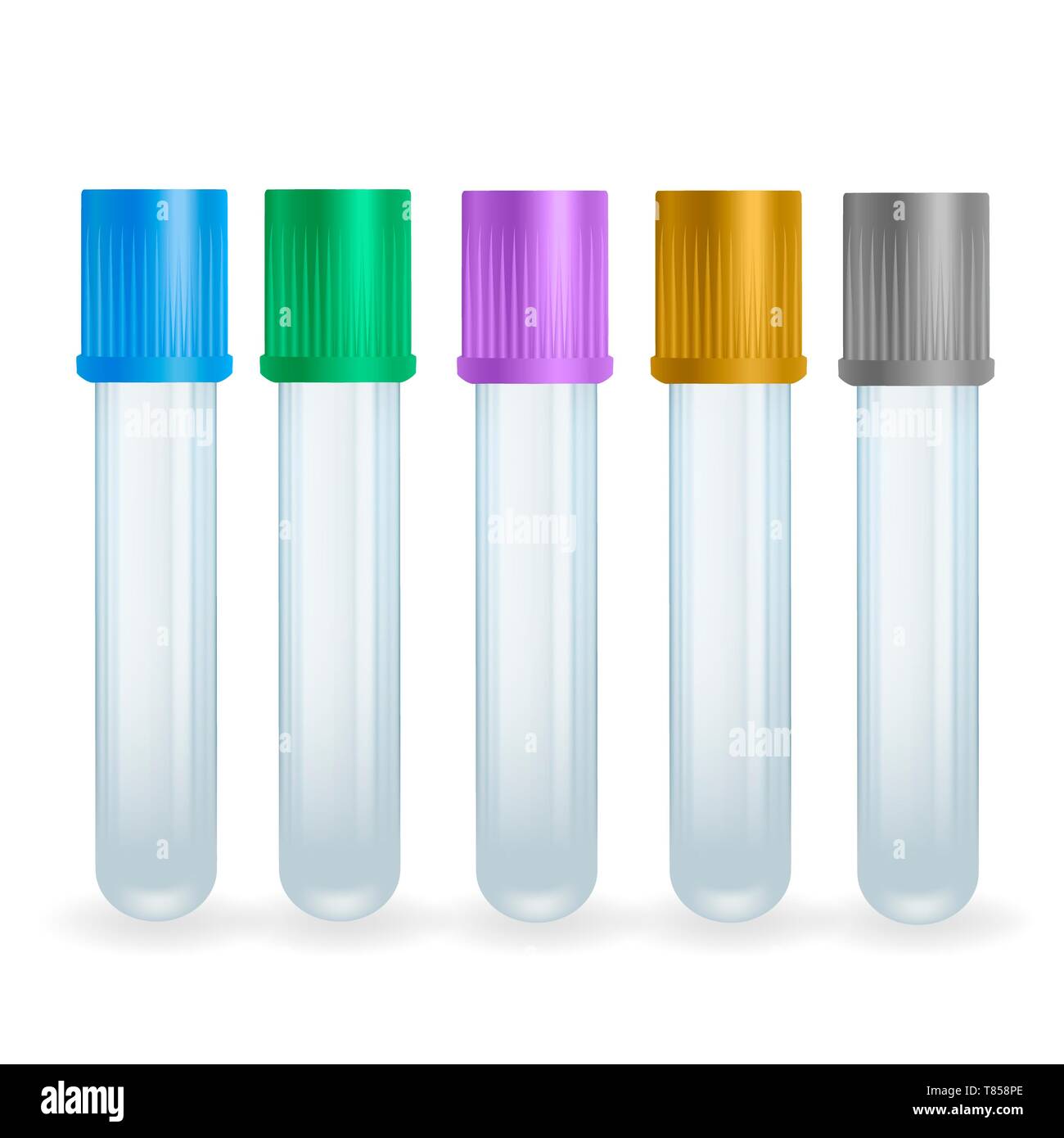 Vaciar los tubos de muestras de sangre, ilustración Foto de stock