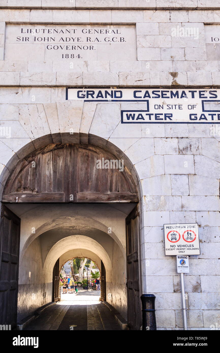Grand Casemates Gate Foto de stock
