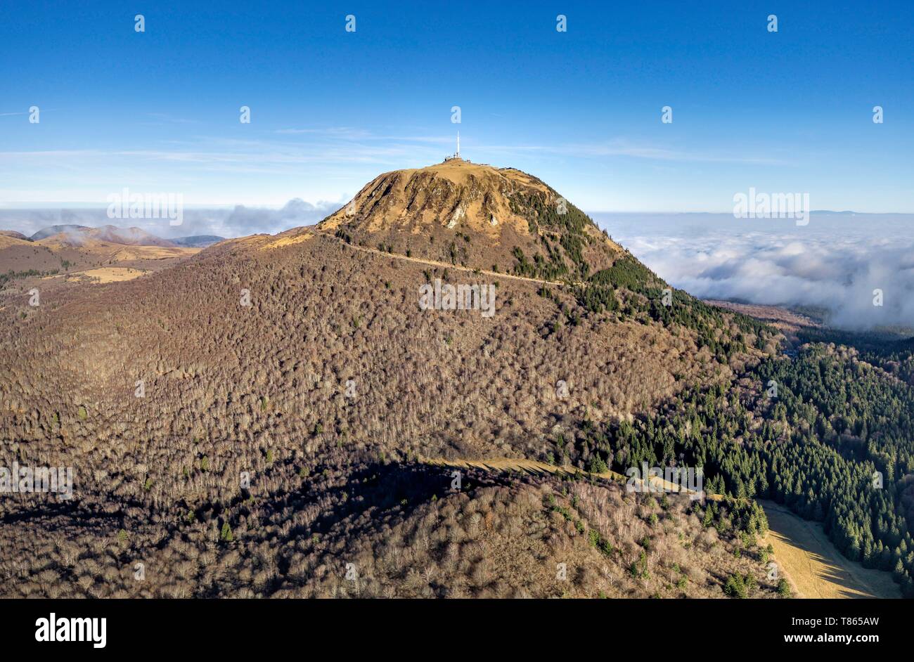Francia, Puy de Dôme, Orcines, Parque Natural Regional de los volcanes de Auvergne, la Chaîne