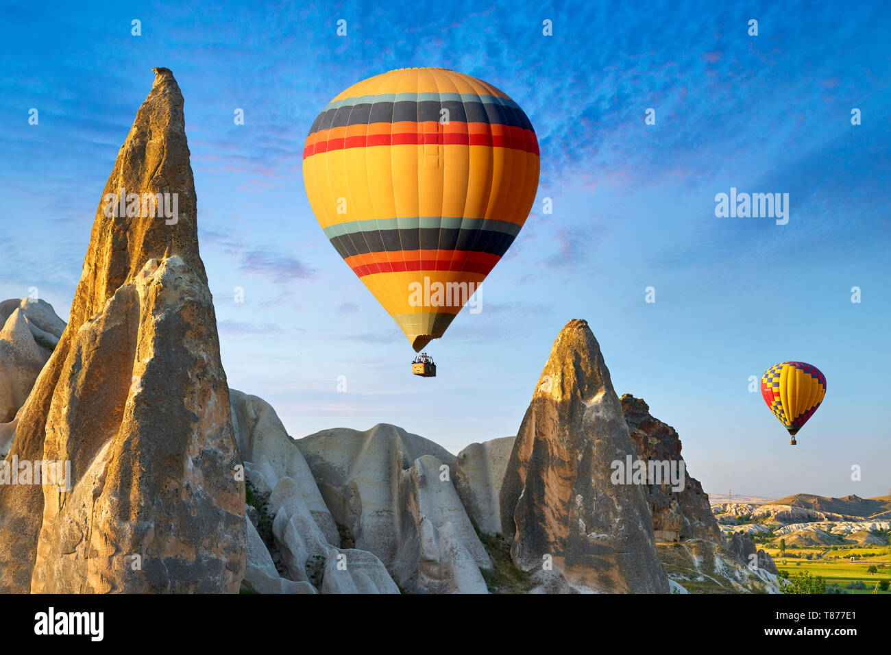 Los globos de aire caliente, Goreme, Capadocia, Turquía Foto de stock