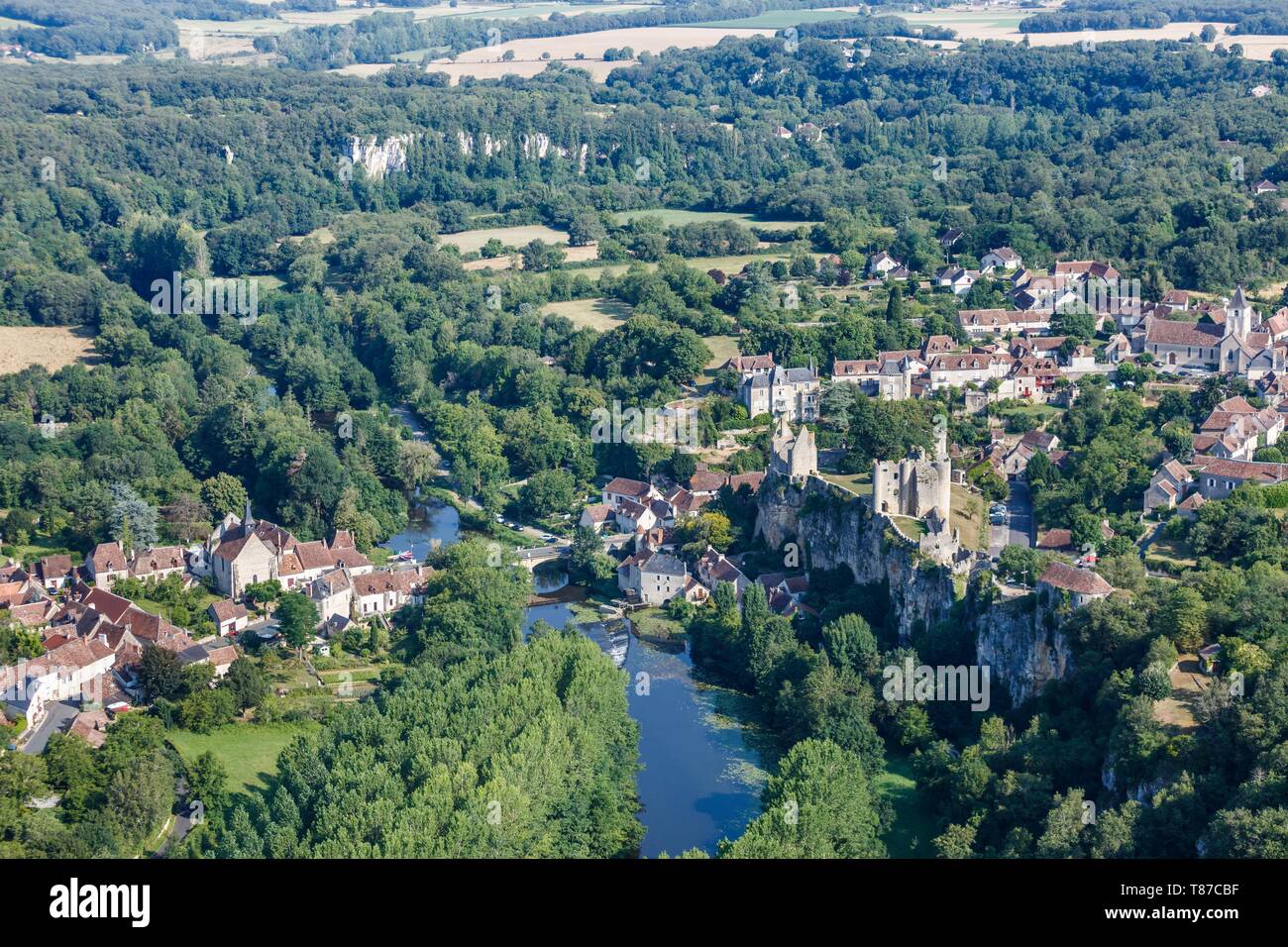Francia, Vienne, ángulos sur l'Anglin, etiquetados Les Plus Beaux