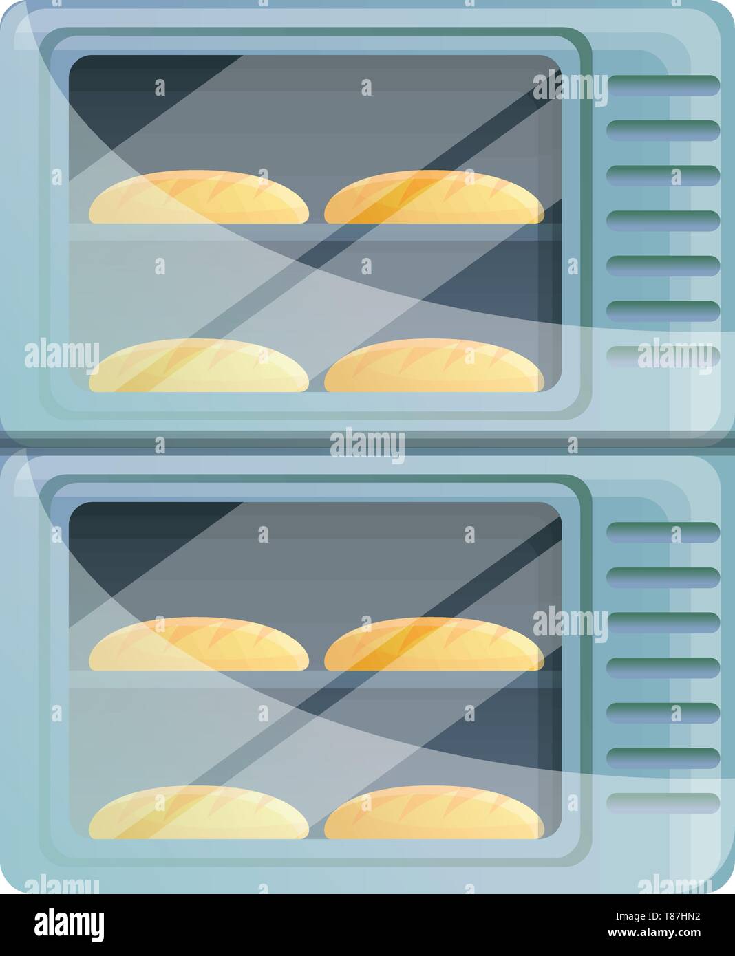 El pan en el horno de cocción de icono. Caricatura de pan en el horno de  cocción icono vectoriales para diseño web aislado sobre fondo blanco Imagen  Vector de stock - Alamy