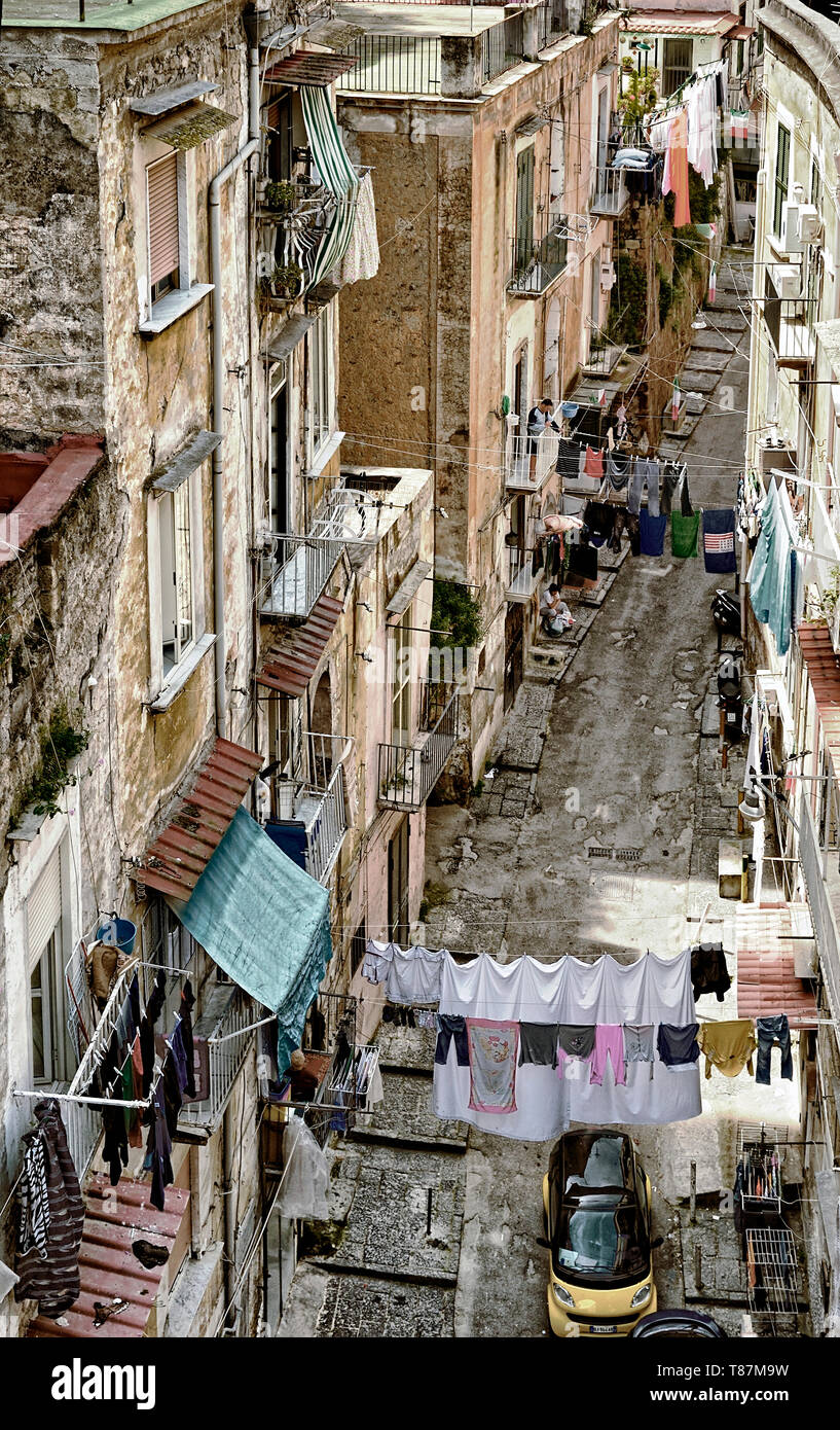 Napoli vicolo Foto de stock