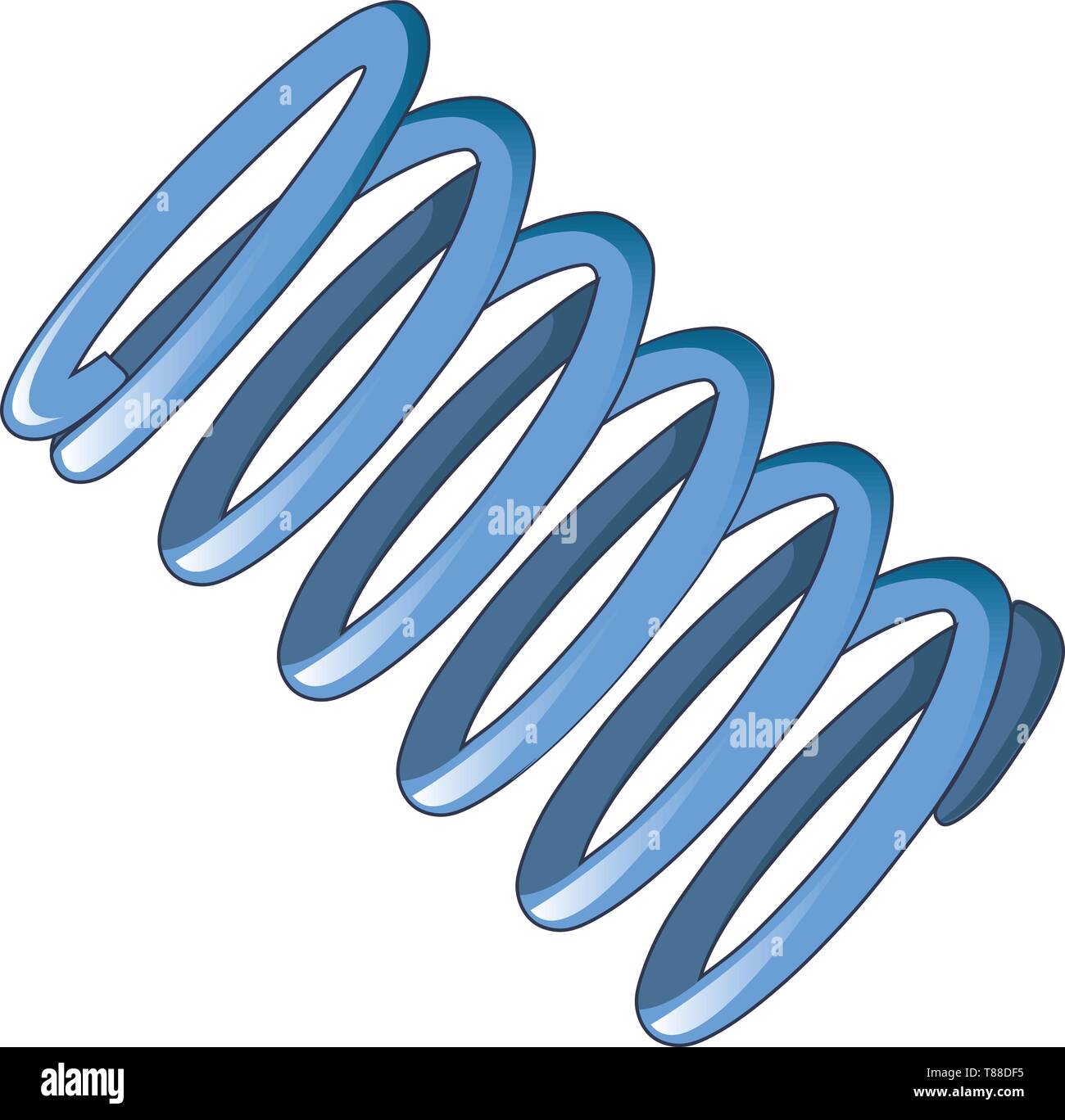Icono de un resorte en espiral de metal, estilo de dibujos animados Imagen  Vector de stock - Alamy