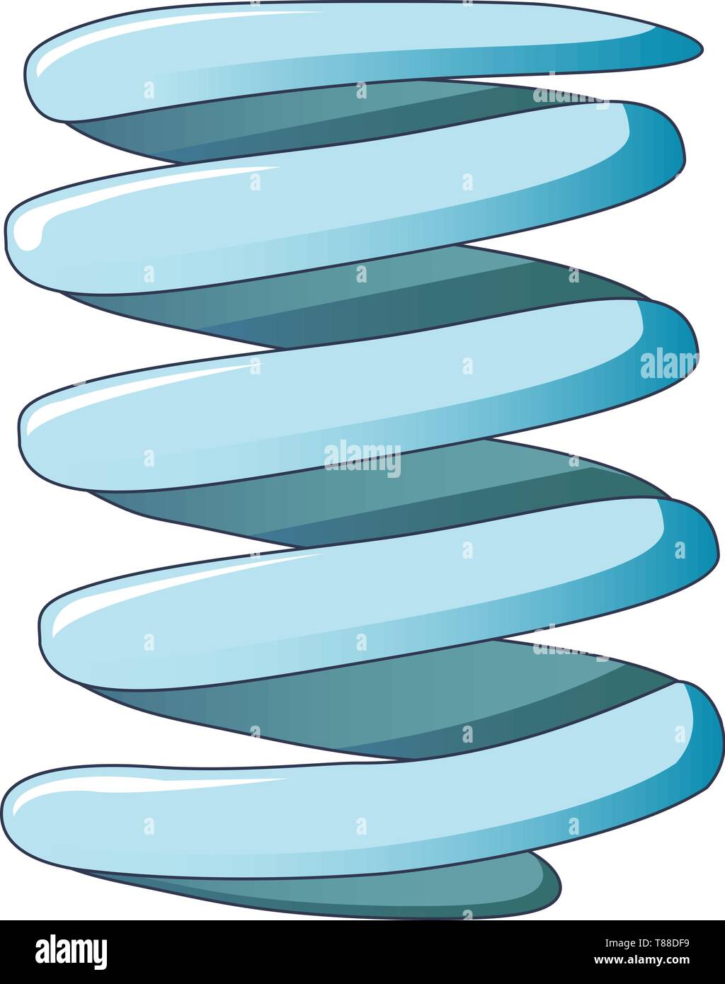 Resorte de bobina flexible, icono de estilo de dibujos animados Imagen  Vector de stock - Alamy