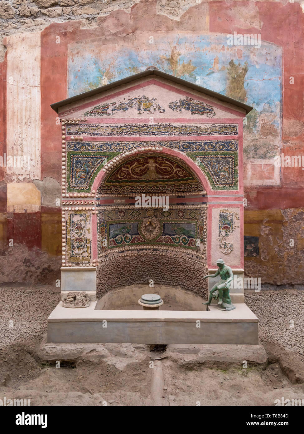 Casa de la pequeña fuente, Pompeya, Italia Foto de stock