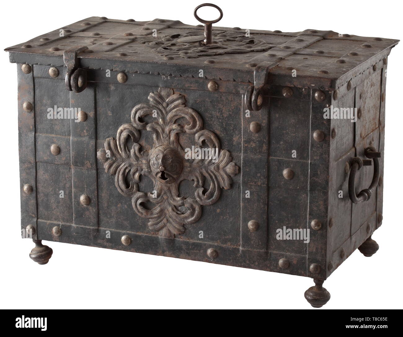 Una peque a caja fuerte Alem n circa 1700 peque o de alta