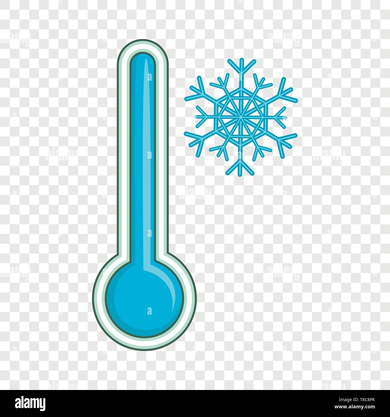 Termómetro de temperatura baja, el icono de estilo de dibujos animados  Imagen Vector de stock - Alamy