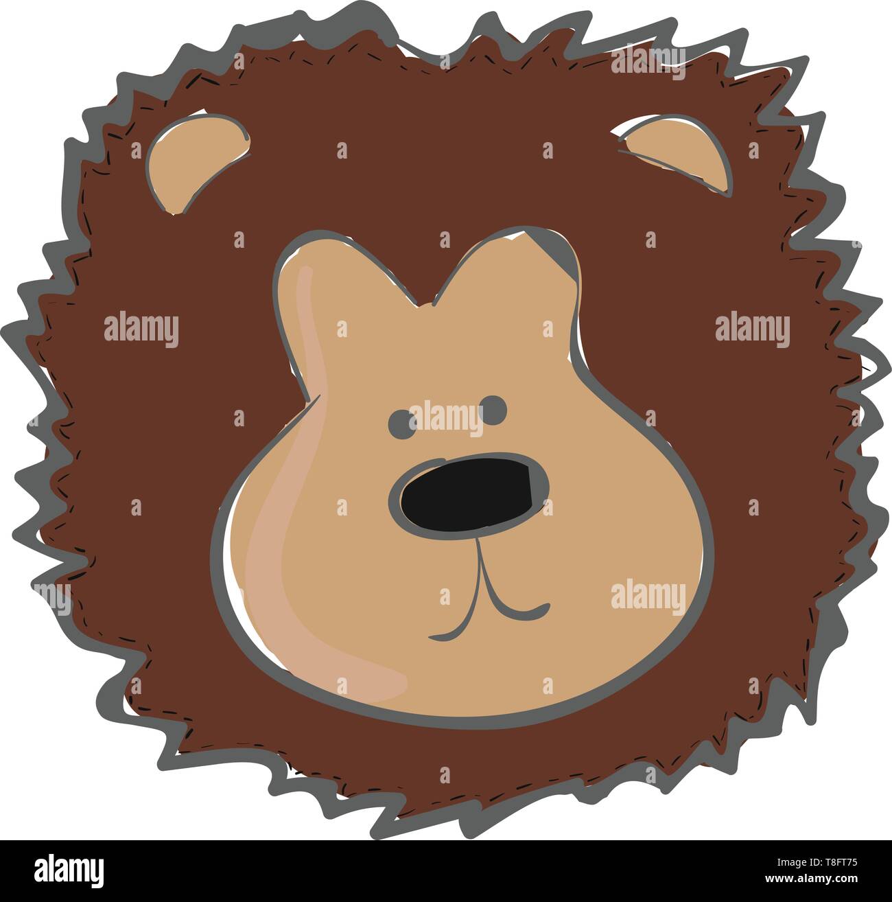 Un Leon De Color Marron Claro Con Pelaje Marron Oscuro El Vector El Color De Dibujo O Ilustracion Ilustracion Del Vector Imagen 246210697 Alamy