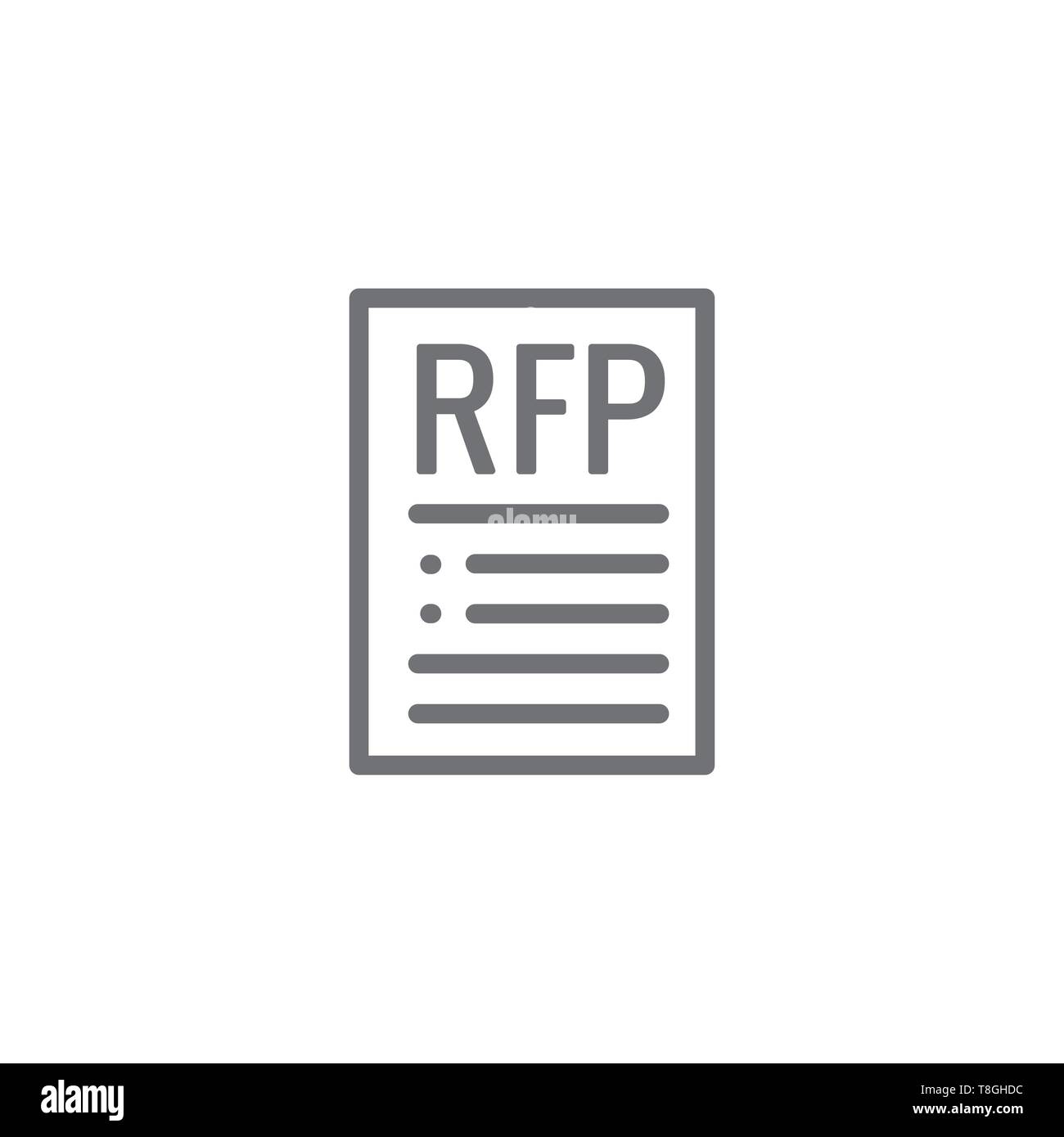 Icono De RFP Solicitud De Propuestas Concepto Idea Imagen Vector De 