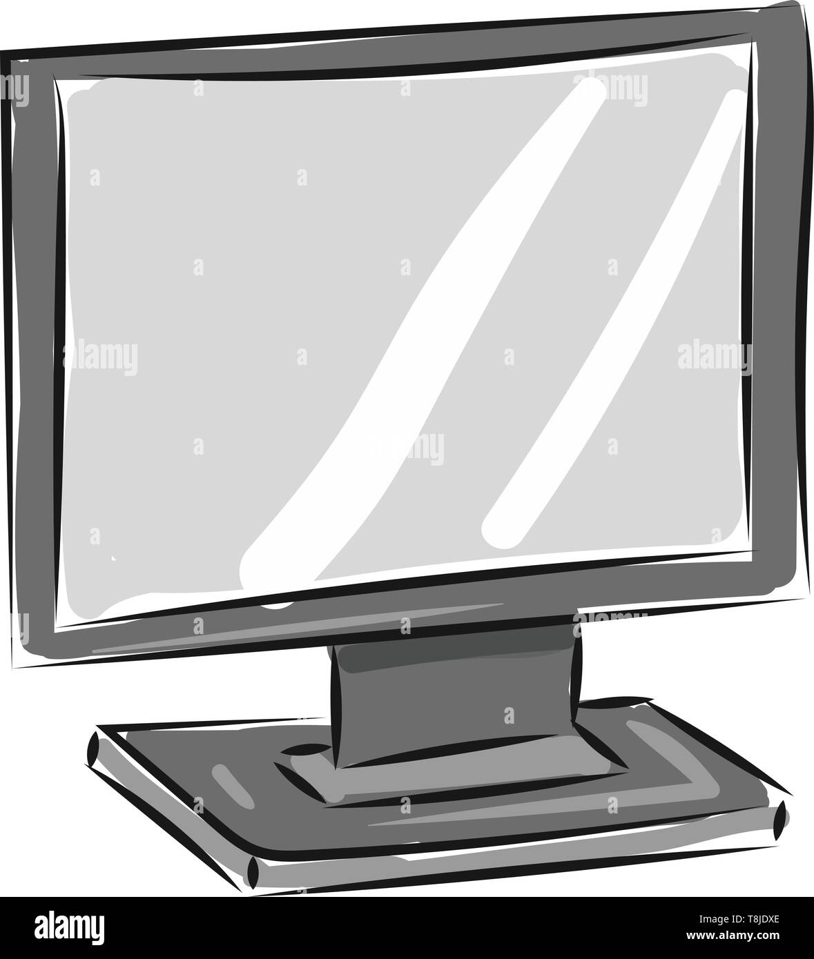 Un monitor con una pantalla plana, apoyada en un soporte puede ser utilizado como un monitor para ordenadores o cámaras, vector, el color de dibujo o ilustración Imagen Vector de stock - Un monitor con una pantalla plana, apoyada en un soporte puede ser utilizado como un monitor para ordenadores o cámaras, vector, el color de dibujo o ilustración Imagen Vector de stock -