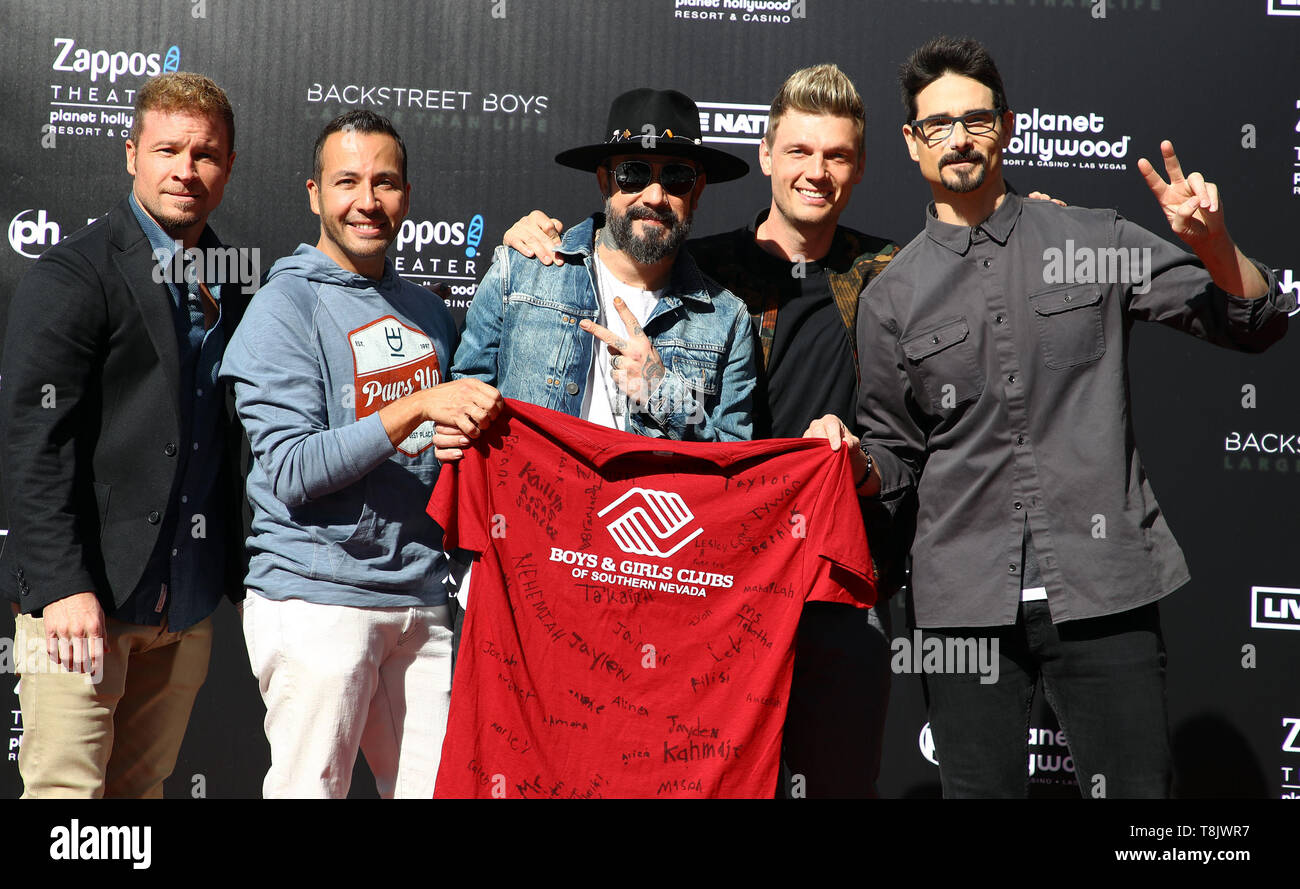 Los Backstreet Boys son honrados con una ceremonia de manos pintadas en el  Planet Hollywood Resort & Casino Las Vegas con: Backstreet Boys, AJ McLean,  Howie Dorough, Nick Carter, Kevin Richardson, Brian