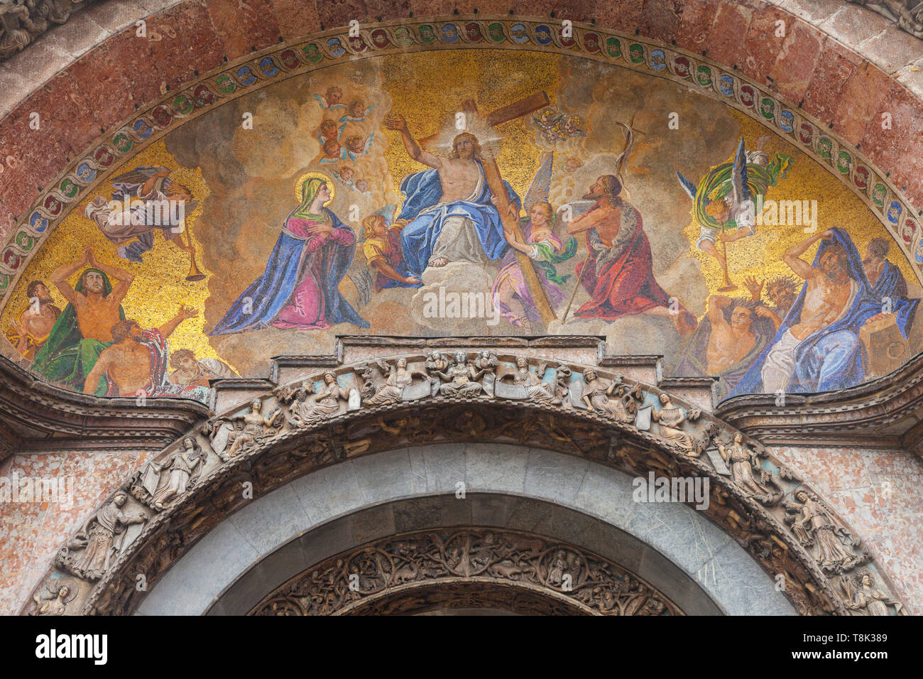 Basílica de San Marcos, Venecia, Capital de la región del Véneto, Italia, Mar Adriático, Mar Mediterráneo Foto de stock