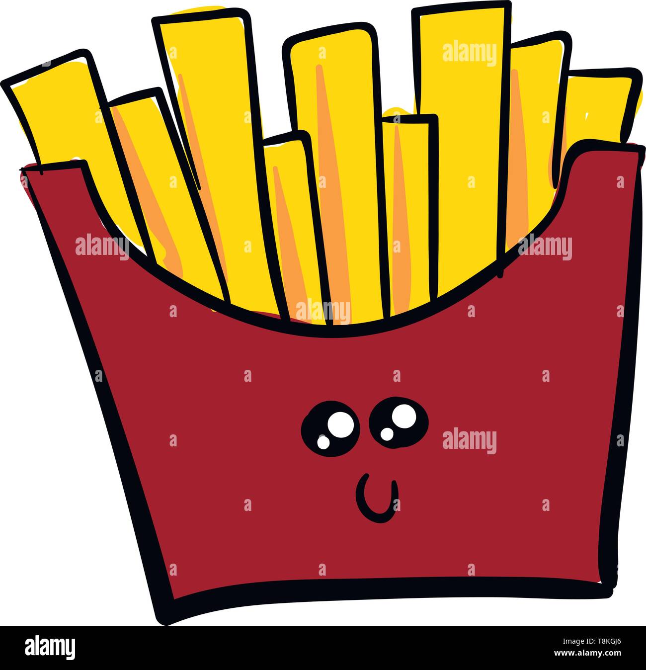 Las papas fritas son largos, finos trozos de patatas que se fríen y se