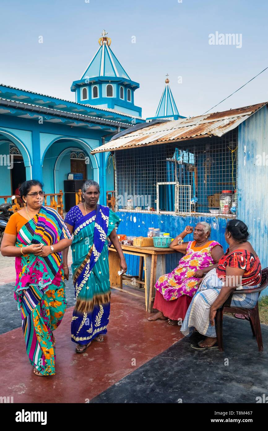Sri Lanka, la provincia septentrional de Jaffna, iglesia de Nuestra Señora de Velankanni Foto de stock