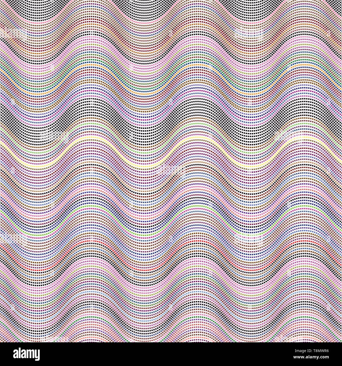 Espectro de onda rayas coloridas delgadas líneas vector patrón de fondo textura Ilustración del Vector