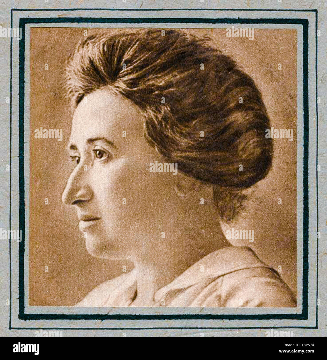 Rosa Luxemburg, perfil, retrato, c. 1910 Foto de stock