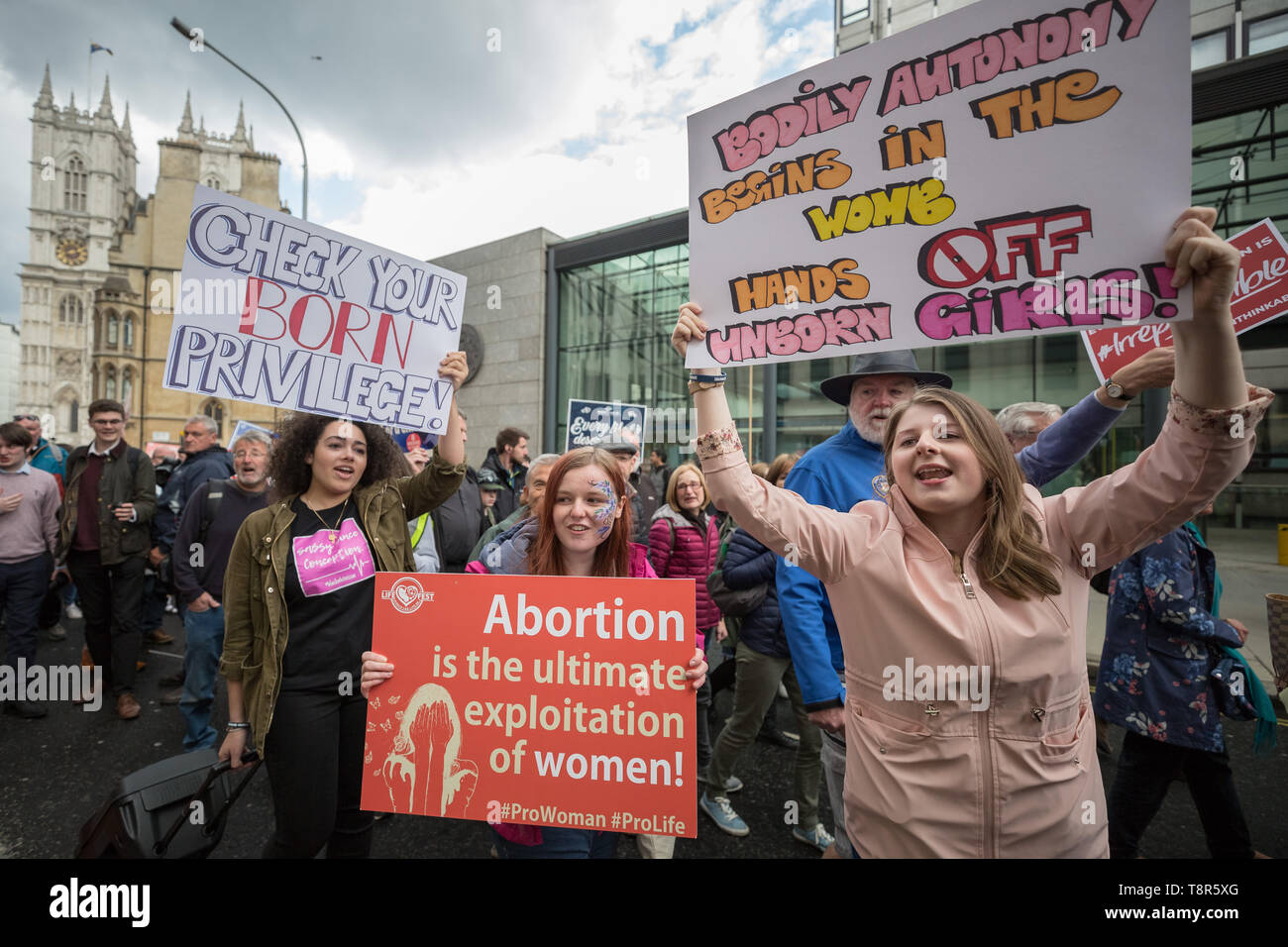 'March de por vida UK' anti-aborto marcha de protesta organizada por grupos cristianos pro-vida incluido el buen consejo red y marcha por la vida en el Reino Unido. Foto de stock