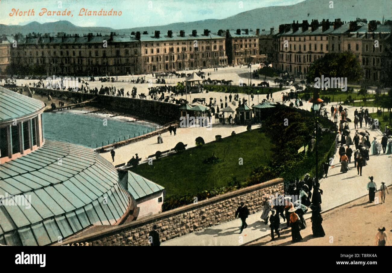 'North Parade, Llandudno', finales del XIX y principios del siglo XX