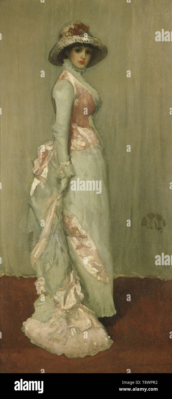 James Abbott Mcneill Whistler - Armonía Pink Lady Meux gris 1881 Foto de stock