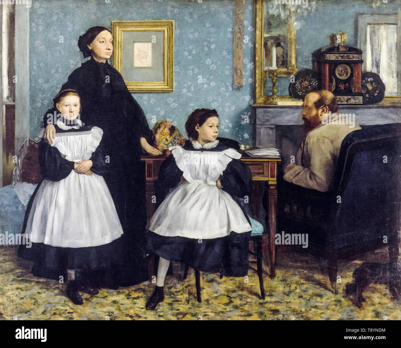 Edgar Degas, La Familia Bellelli, retrato, c. 1858 Foto de stock