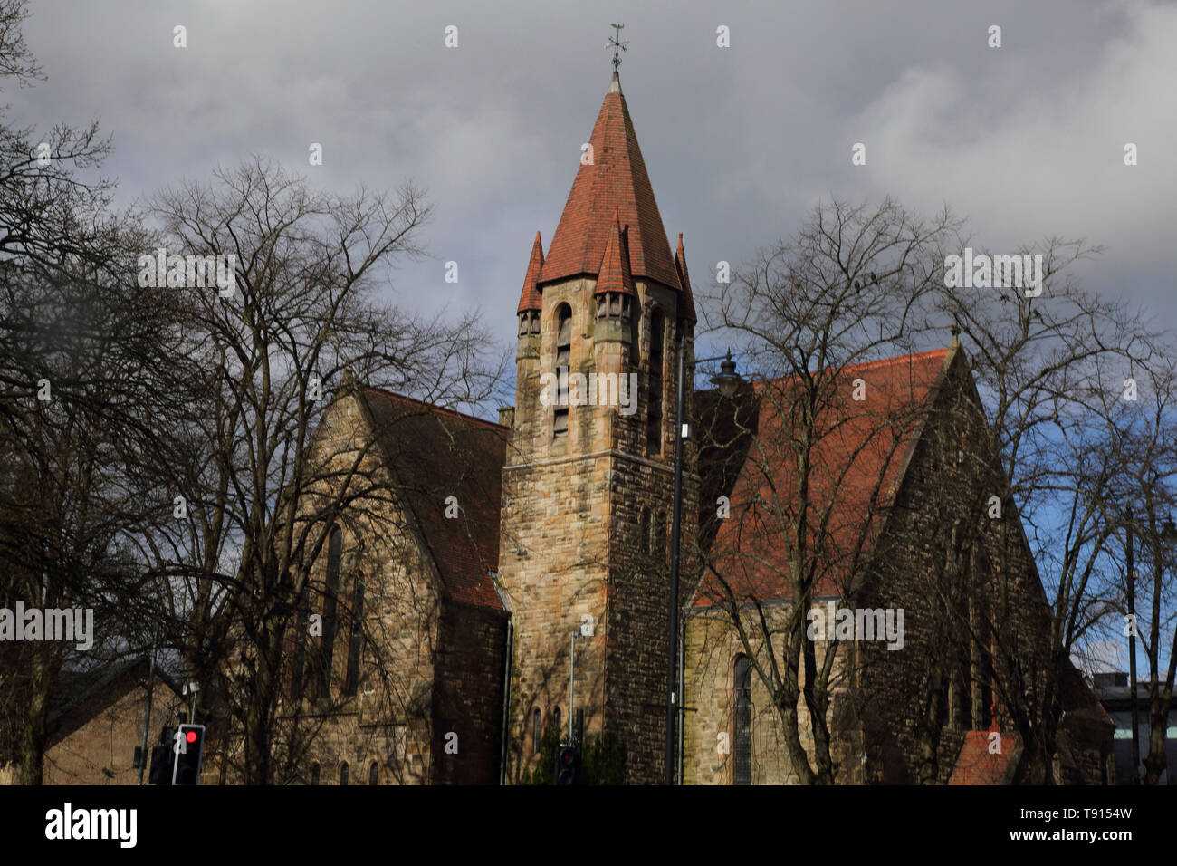 Cruz Bearsden Glasgow Escocia Bearsden North Church Foto de stock