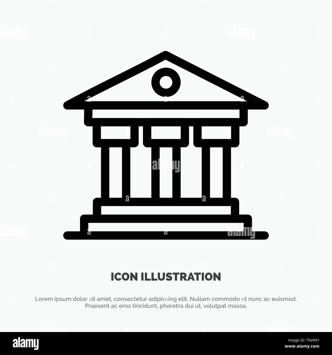 Bancos, Instituciones, dinero, Irlanda Línea Vector icono Imagen Vector de  stock - Alamy