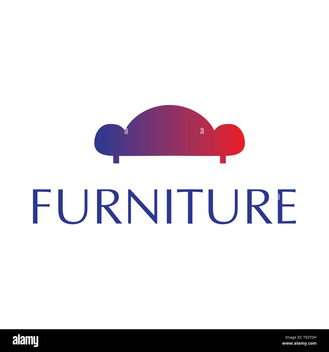 tallarines peine Incorporar Vector logo para tienda de venta de muebles, sofá Imagen Vector de stock -  Alamy