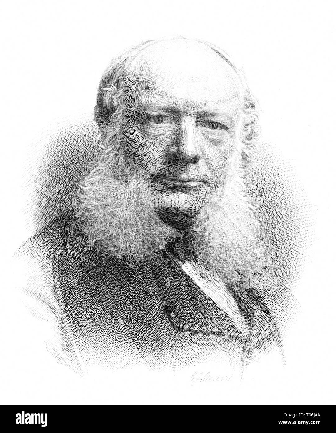 Charles William Siemens (4 de abril de 1823 - 19 de noviembre de 1883) fue un ingeniero nacido en Alemania y que para la mayoría de su vida trabajó en Gran Bretaña y más tarde se convirtió en un súbdito británico. En 1856 el horno regenerativo es su mayor invención utilizando el proceso de Siemens-Martin. El Pirómetro eléctrico, que es quizás el más elegante y original de todos sus inventos, es también el vínculo que conecta sus equipos eléctricos con sus investigaciones metalúrgicas. Foto de stock