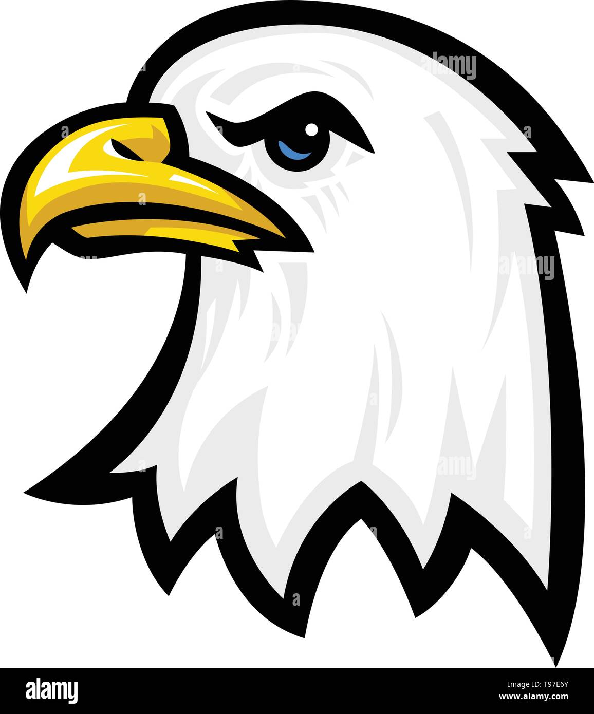 Águila de cabeza de dibujos animados Imagen Vector de stock - Alamy