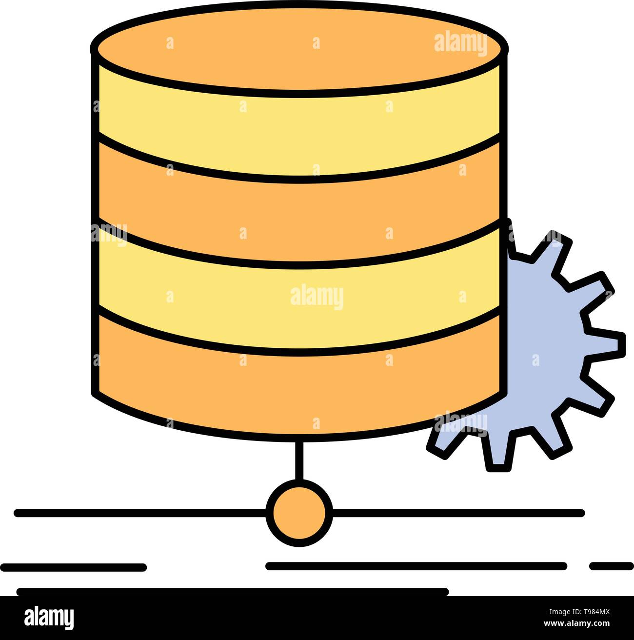 Algoritmo, gráfico, diagrama de flujo de datos de color liso Vector ...