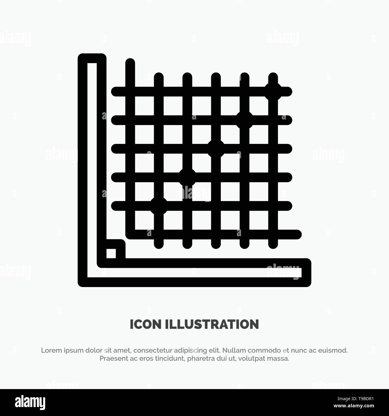 Edición Corrección De Color La Forma La Línea De Cuadrícula Vector