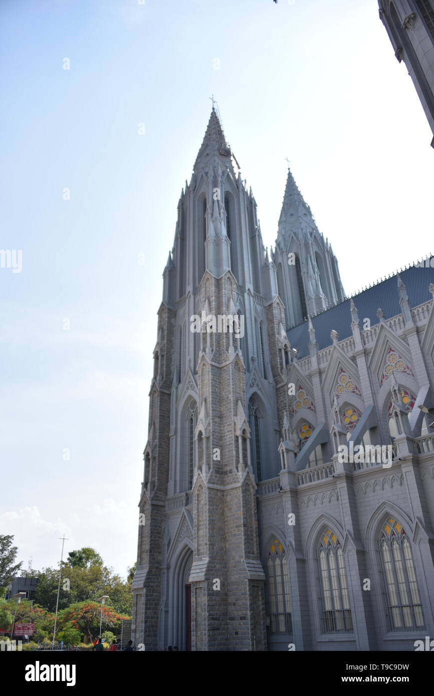 Catedral de San José y Santa Filomena, Mysore, Karnataka, India Foto de stock