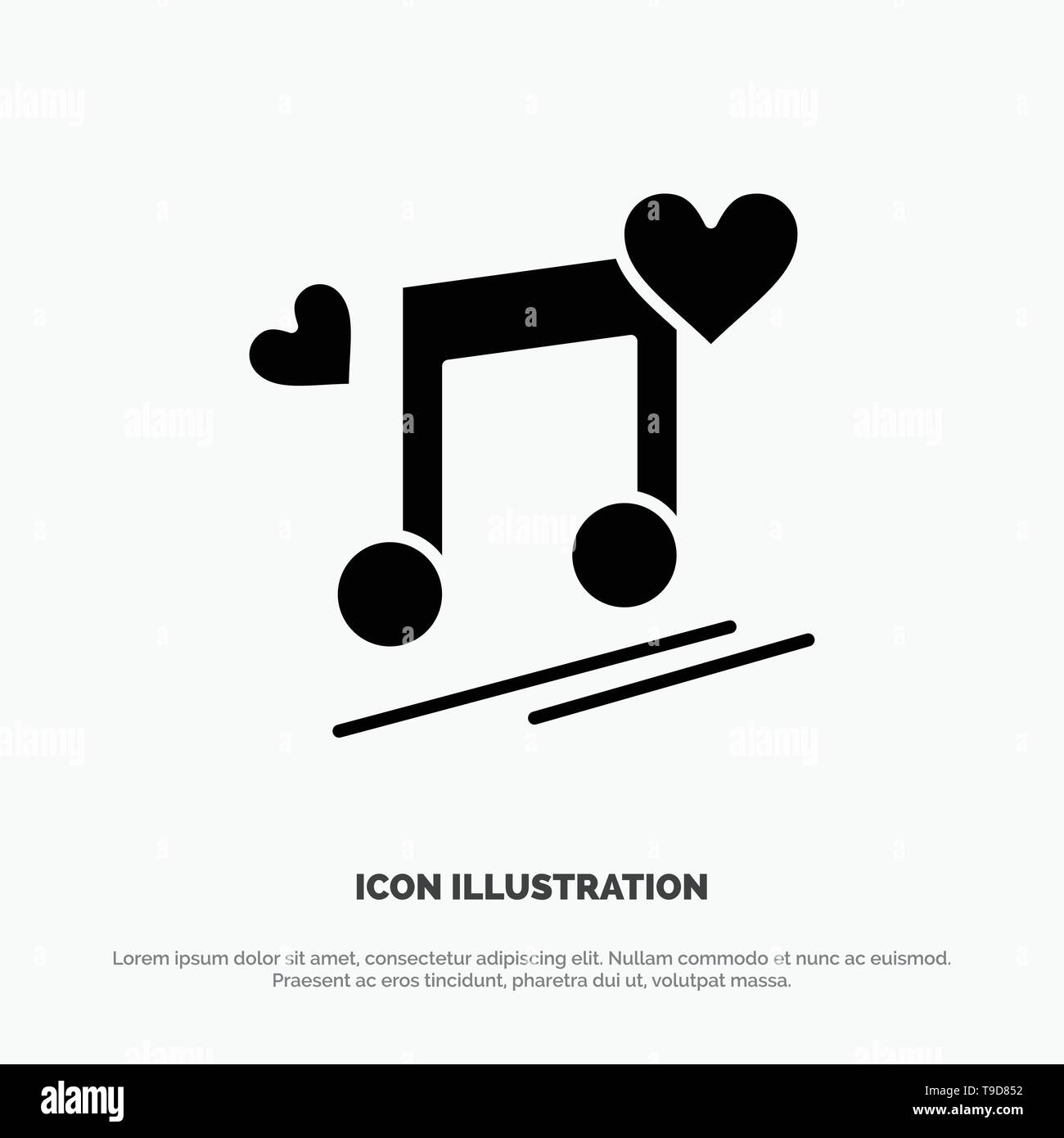 Musica Nodo El Nodo Letras De Canciones El Amor La Cancion Glifo Solido Vector Icono Imagen Vector De Stock Alamy