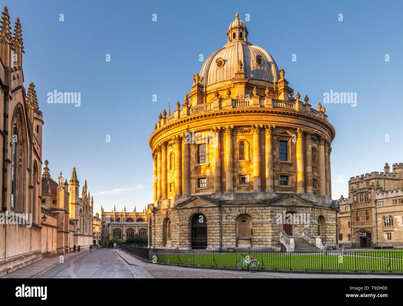 La Radcliffe Camera es un edificio de la Universidad de Oxford, diseñado por James Gibbs en el estilo neo-clásico. El famoso edificio emblemático en el centr Foto de stock