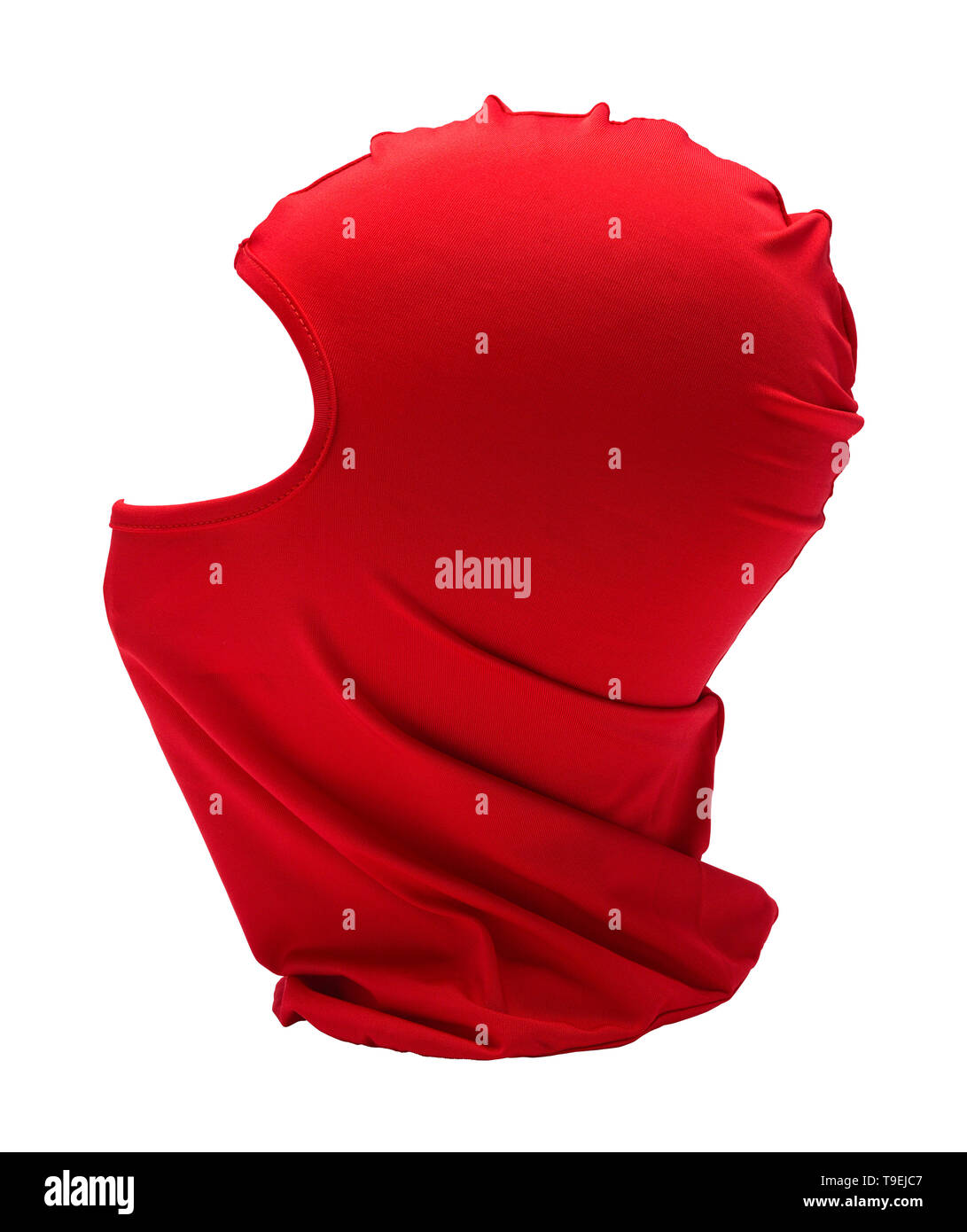 Vista lateral de la máscara Ninja rojo aislado sobre fondo blanco  Fotografía de stock - Alamy