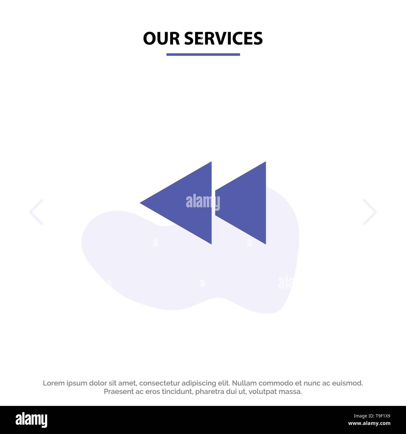 Nuestros Servicios Flecha, espalda, marcha atrás, Rebobinar glifo sólido Icono Plantilla de Nuestros Servicios Flecha, espalda, marcha atrás, Rebobinar glifo sólido Icono Plantilla de