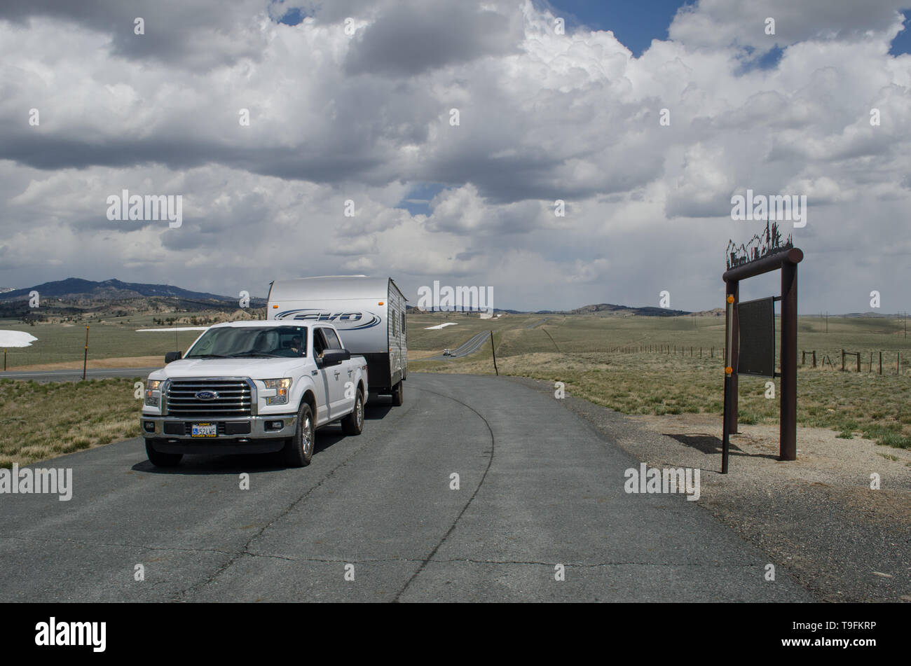 South Pass Oregon Trail soslayar, Wyoming Foto de stock