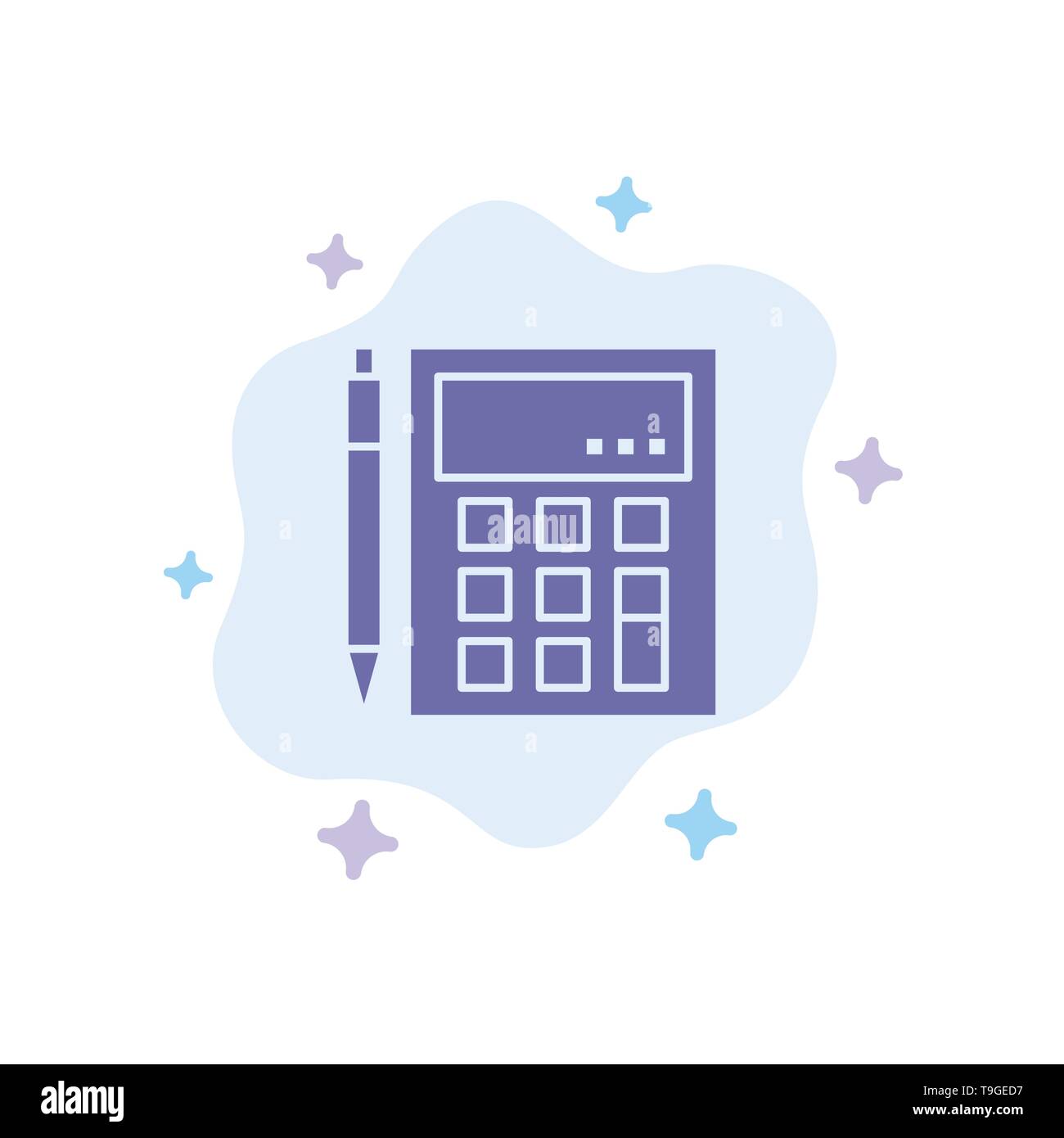 Contabilidad, Cuenta, calcular, cálculo, calculadora, financieras,  Matemáticas icono azul en abstracto Antecedentes Cloud Imagen Vector de  stock - Alamy