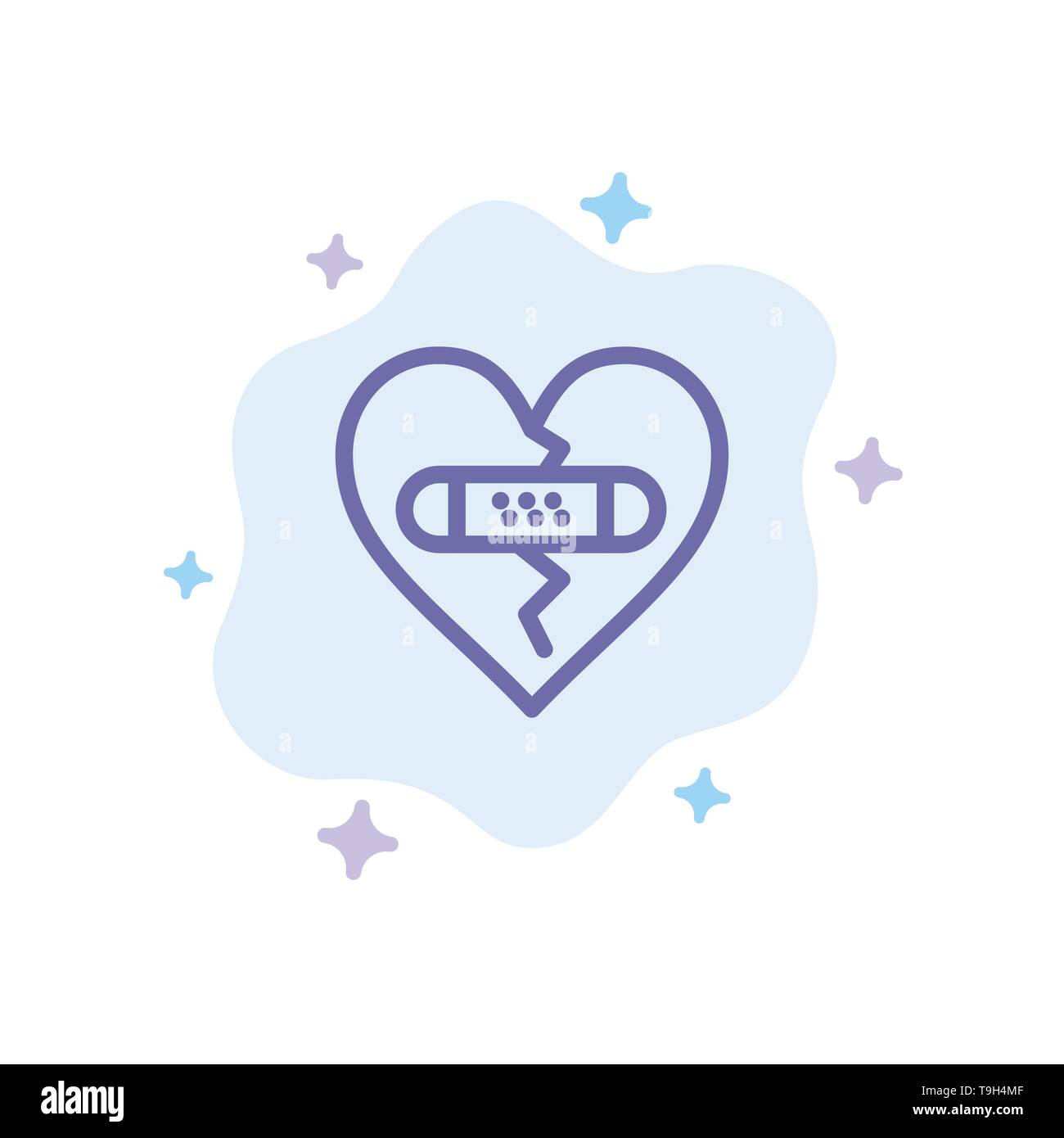 Roto Las Emociones El Perdon El Corazon El Amor Icono Azul En Abstracto Antecedentes Cloud Imagen Vector De Stock Alamy