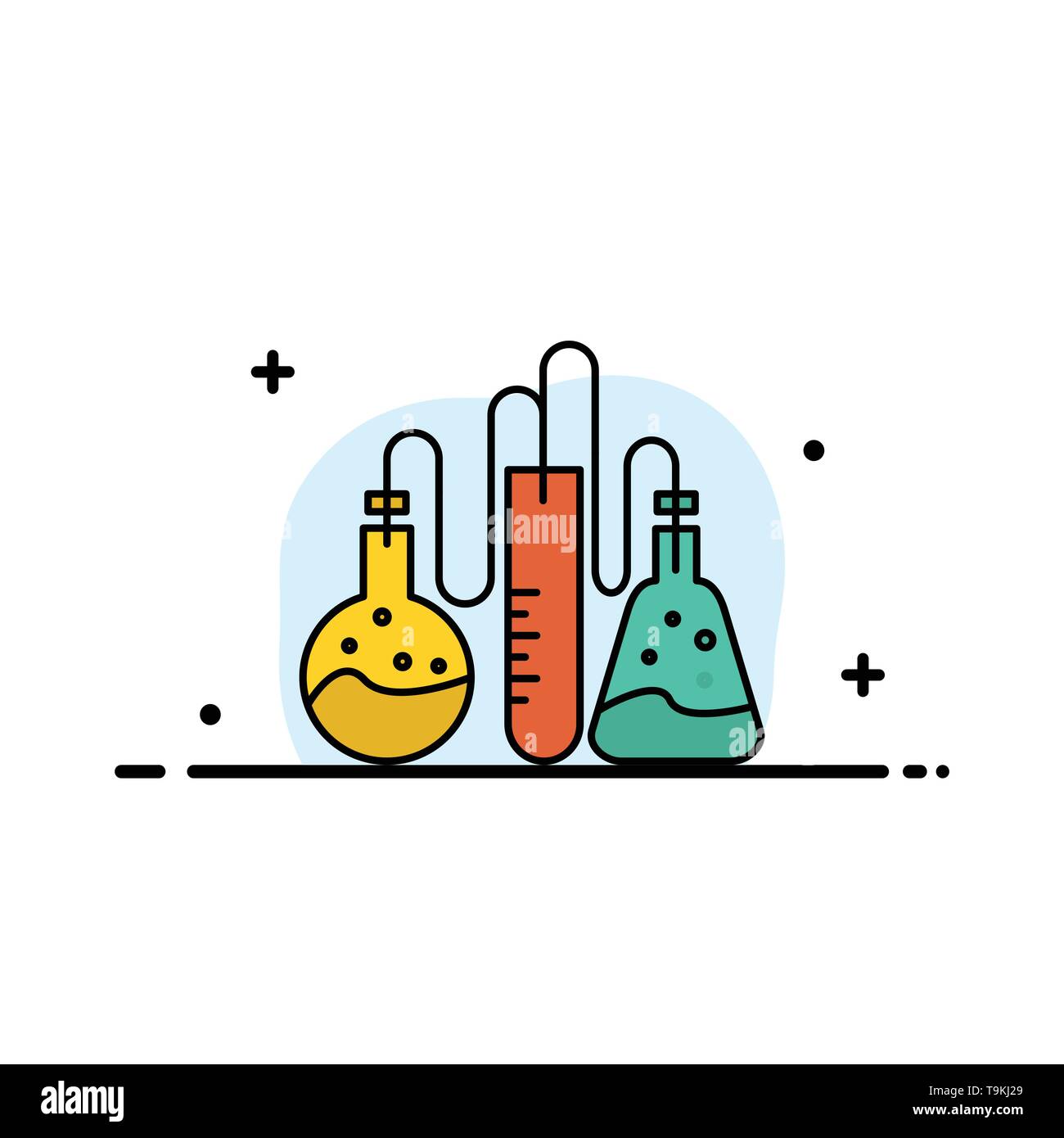 Químicos, droga, laboratorio, Ciencia Empresas línea plana icono lleno  Vector Plantilla de título Imagen Vector de stock - Alamy