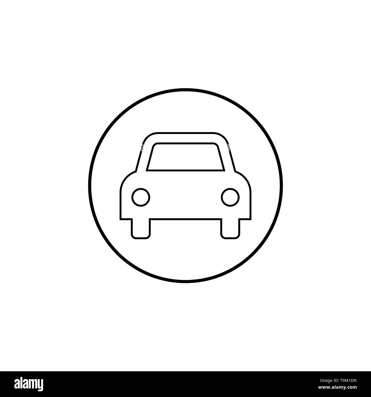 Coche, el transporte, el icono de tráfico. Ilustración vectorial, diseño plano. Ilustración del Vector