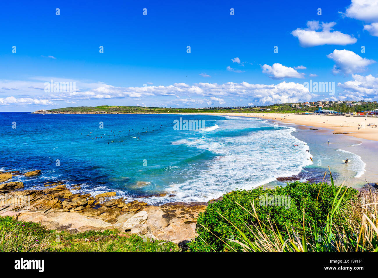 En Maroubra Beach en Sydney, Australia Foto de stock