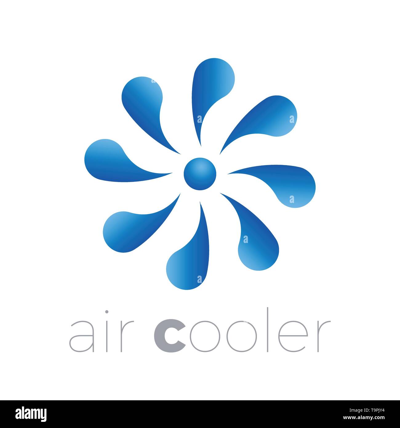 Vector logo del enfriador de aire, aire acondicionado, ventilador Imagen  Vector de stock - Alamy