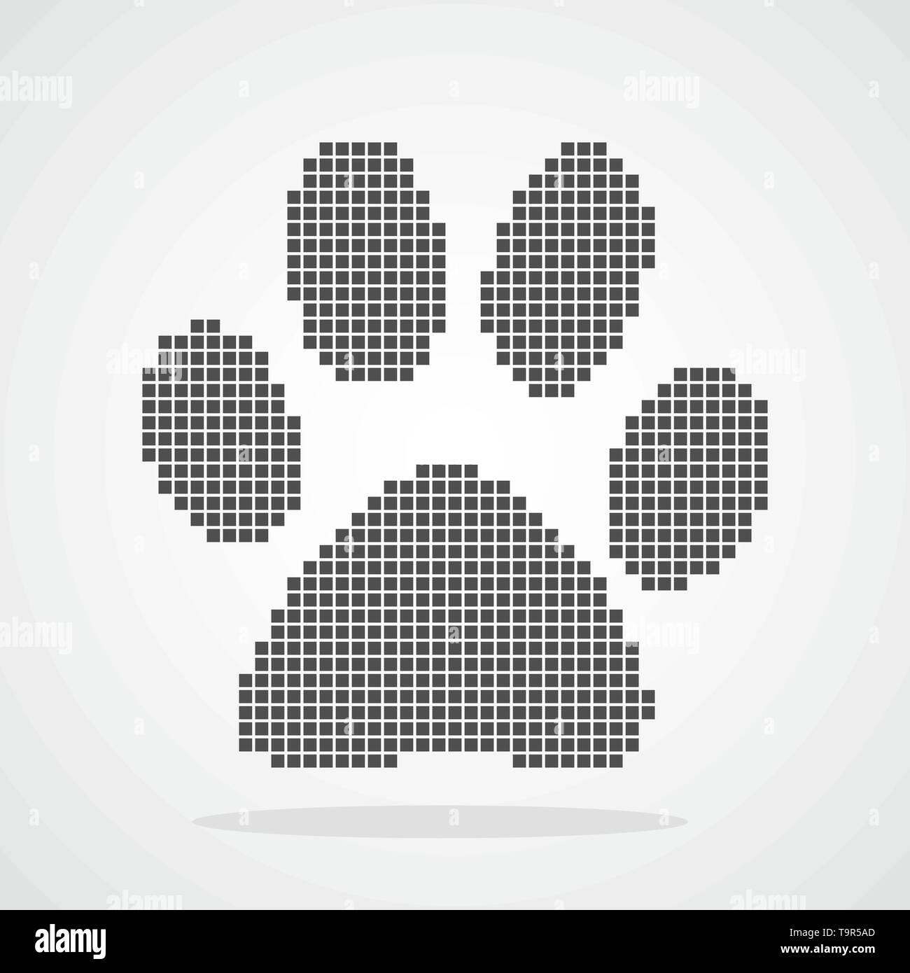 Huellas de perro imágenes de stock de arte vectorial