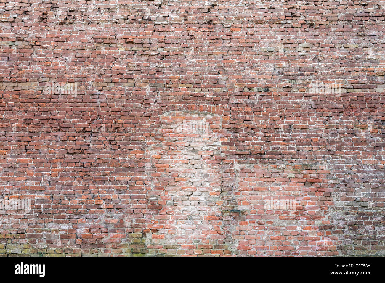 Pared de ladrillo antiguo con forma de puerta tapiada Fotografía de stock -  Alamy